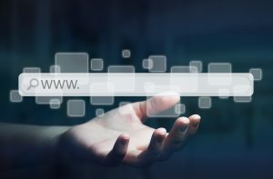 Woman using web address bar surf internet 300x197